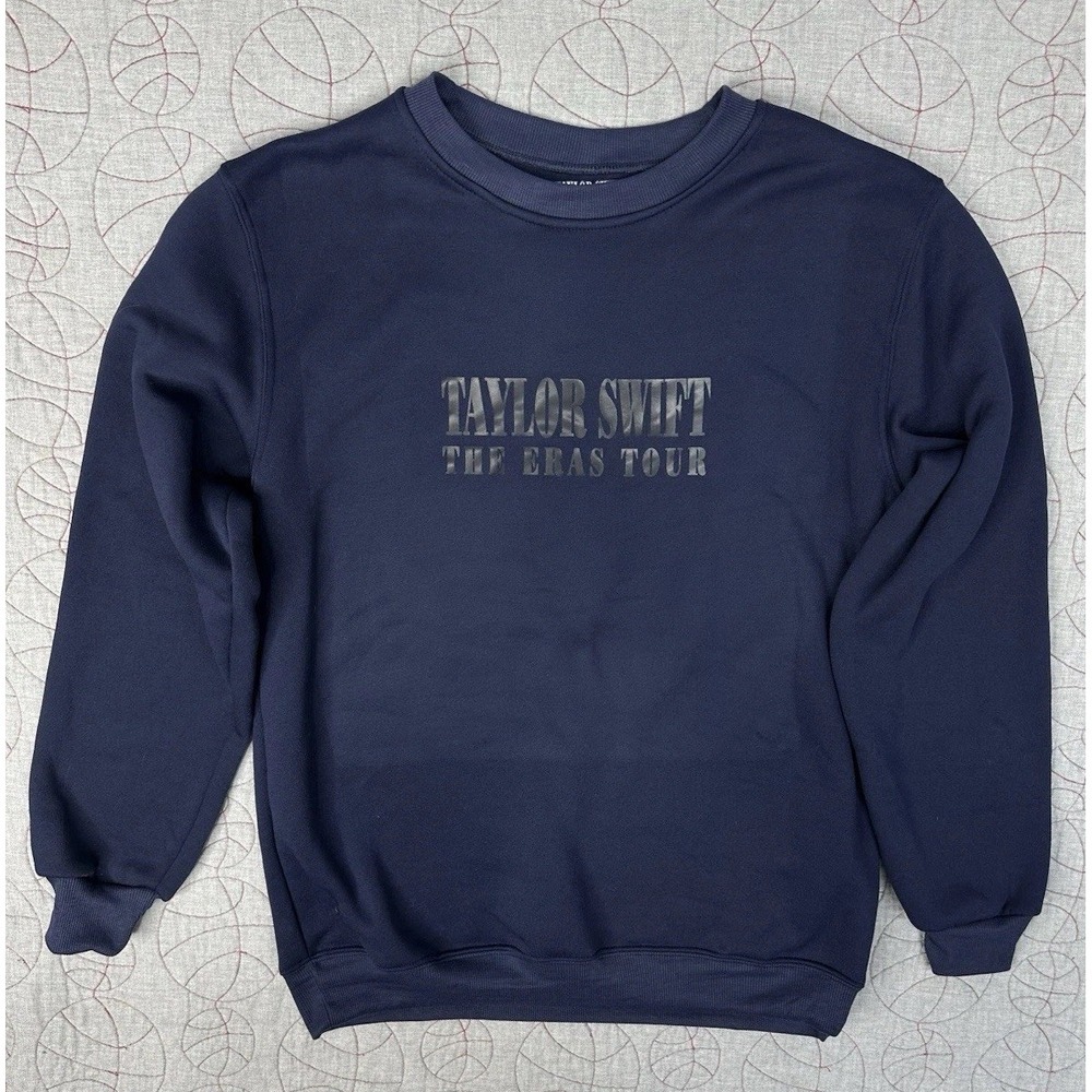 Taylor Swift Eras Tour Womens Sweatshirt (XL) Blue Black